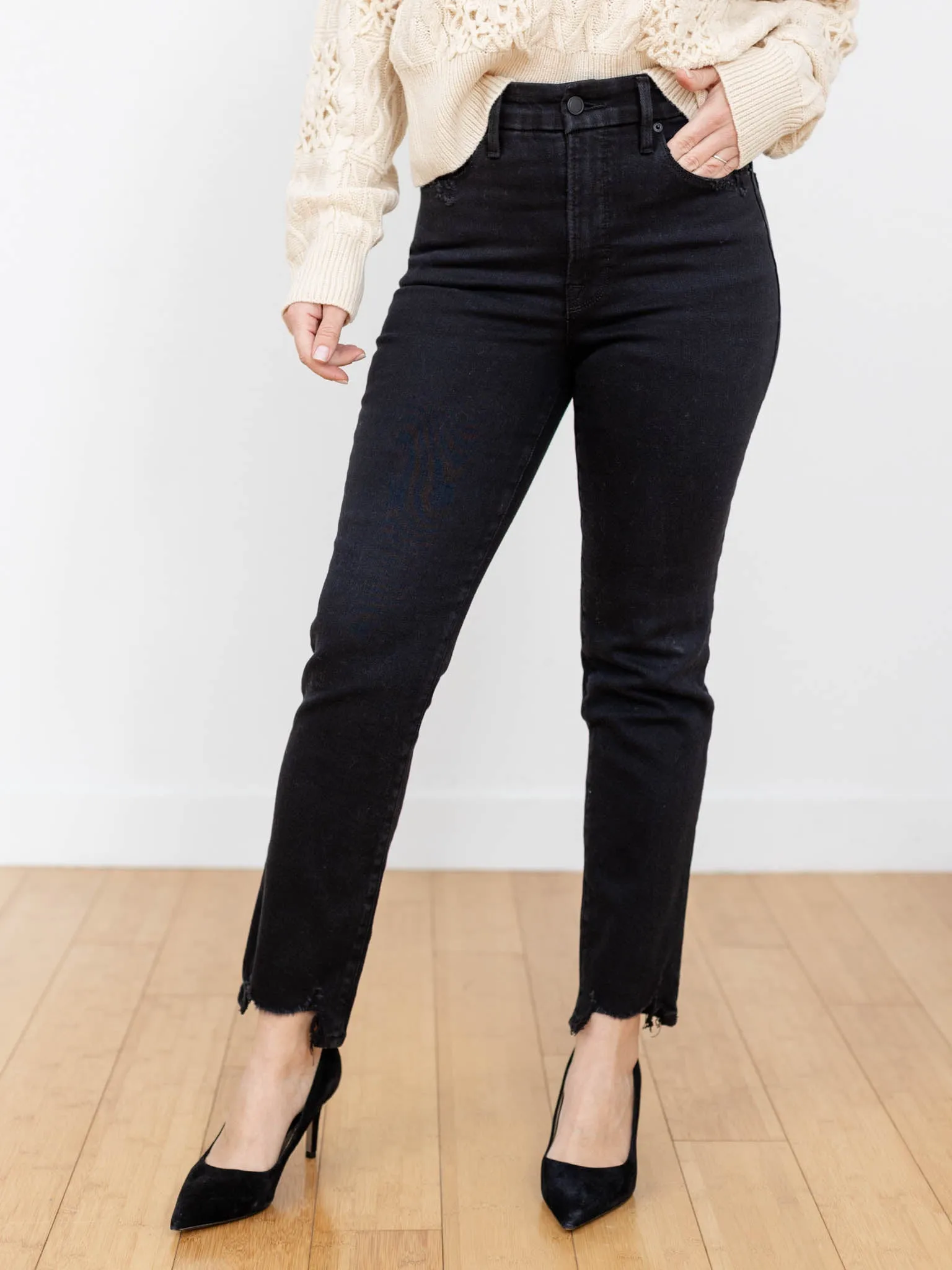 Good American Soft Tech Good Classic Slim Straight