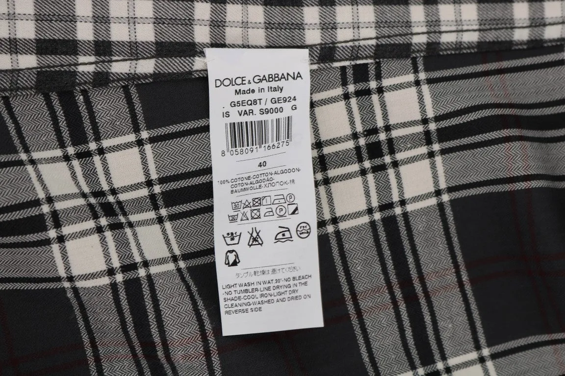 Gray Check Cotton GOLD Slim Fit Shirt