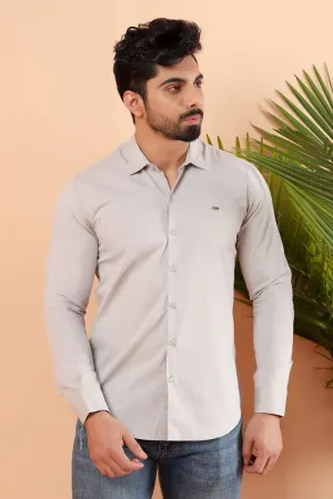 Grey Bespeckle Casual Shirt FS Slim Fit