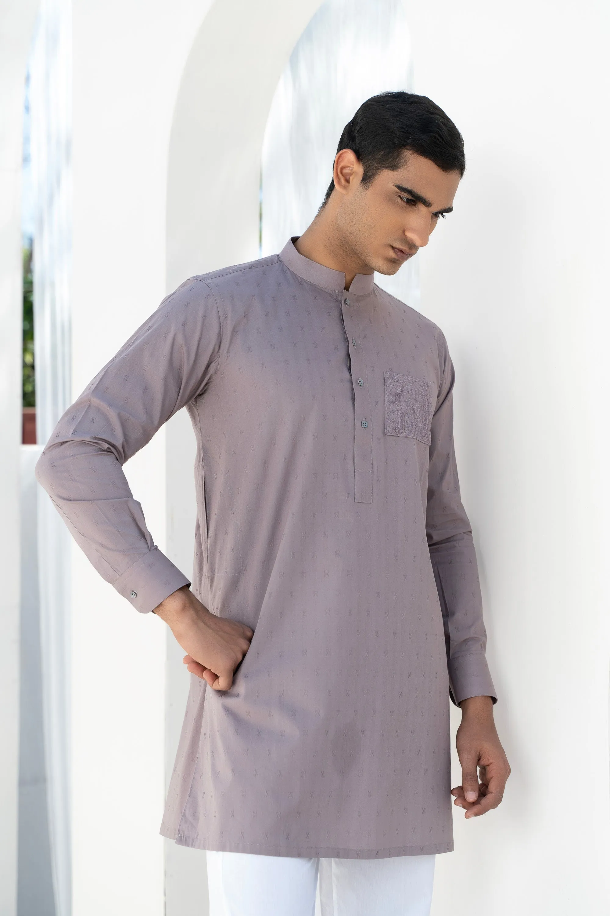 Grey Gents' Kurta