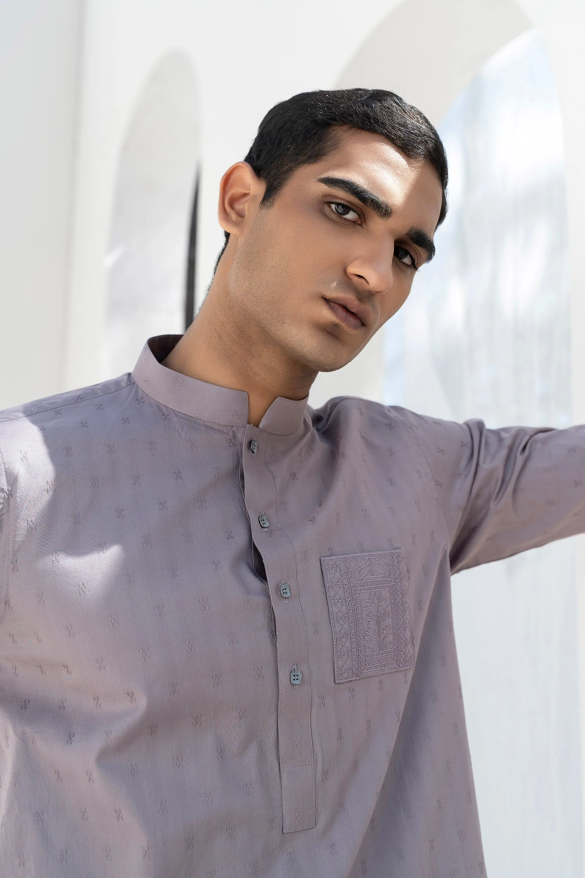 Grey Gents' Kurta