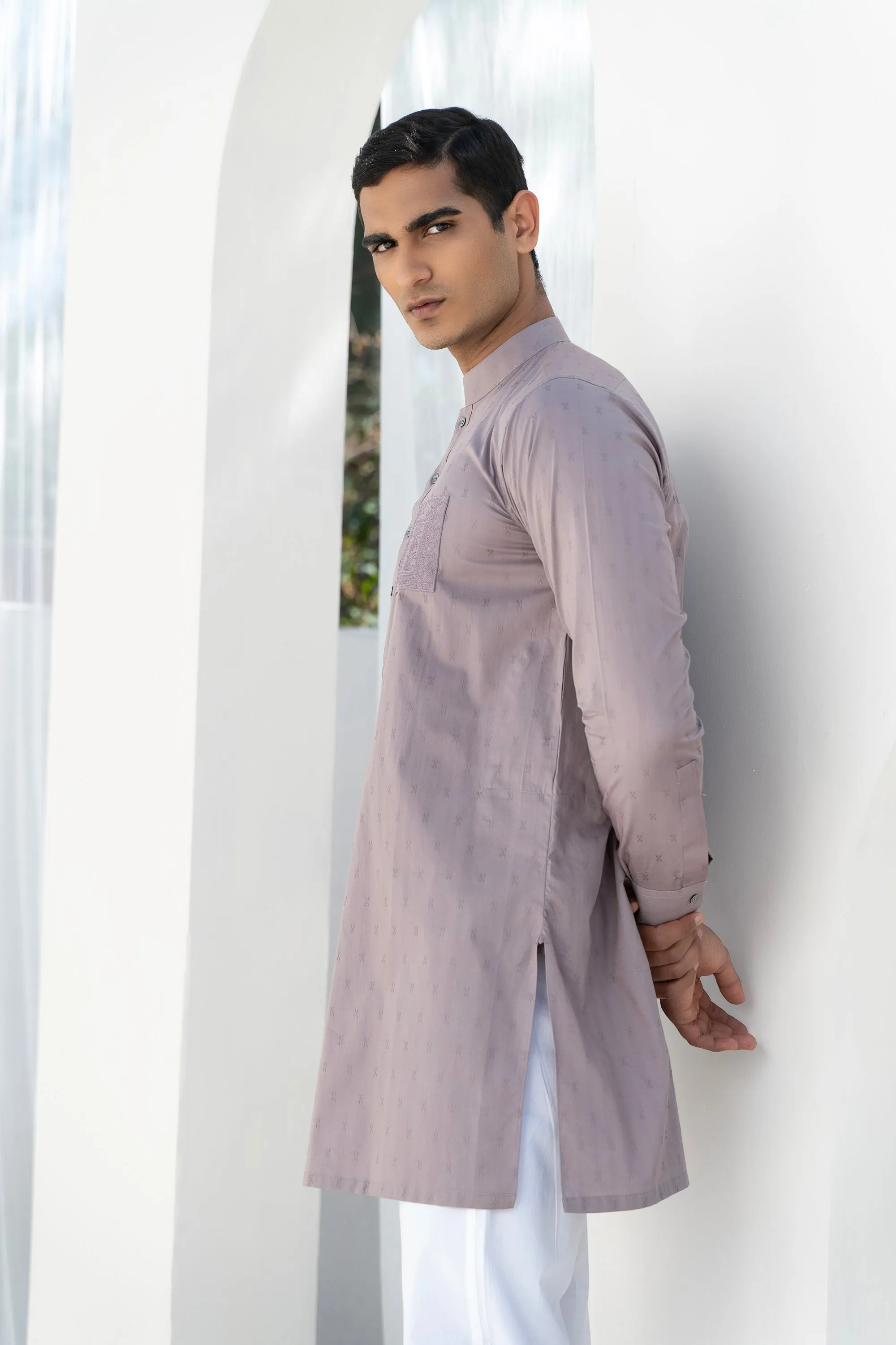 Grey Gents' Kurta