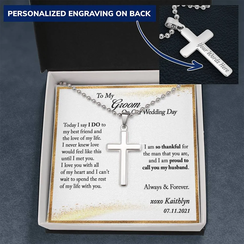 Groom Gift from Bride on Wedding Day, Personalized Groom Gift from Bride, Wedding Gift for Husband, From Bride to Groom - Ball Chain