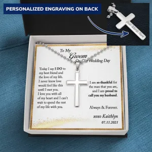 Groom Gift from Bride on Wedding Day, Personalized Groom Gift from Bride, Wedding Gift for Husband, From Bride to Groom - Ball Chain