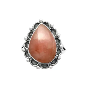 Guava Quartz Solid 925 Sterling Silver Ring 8.5