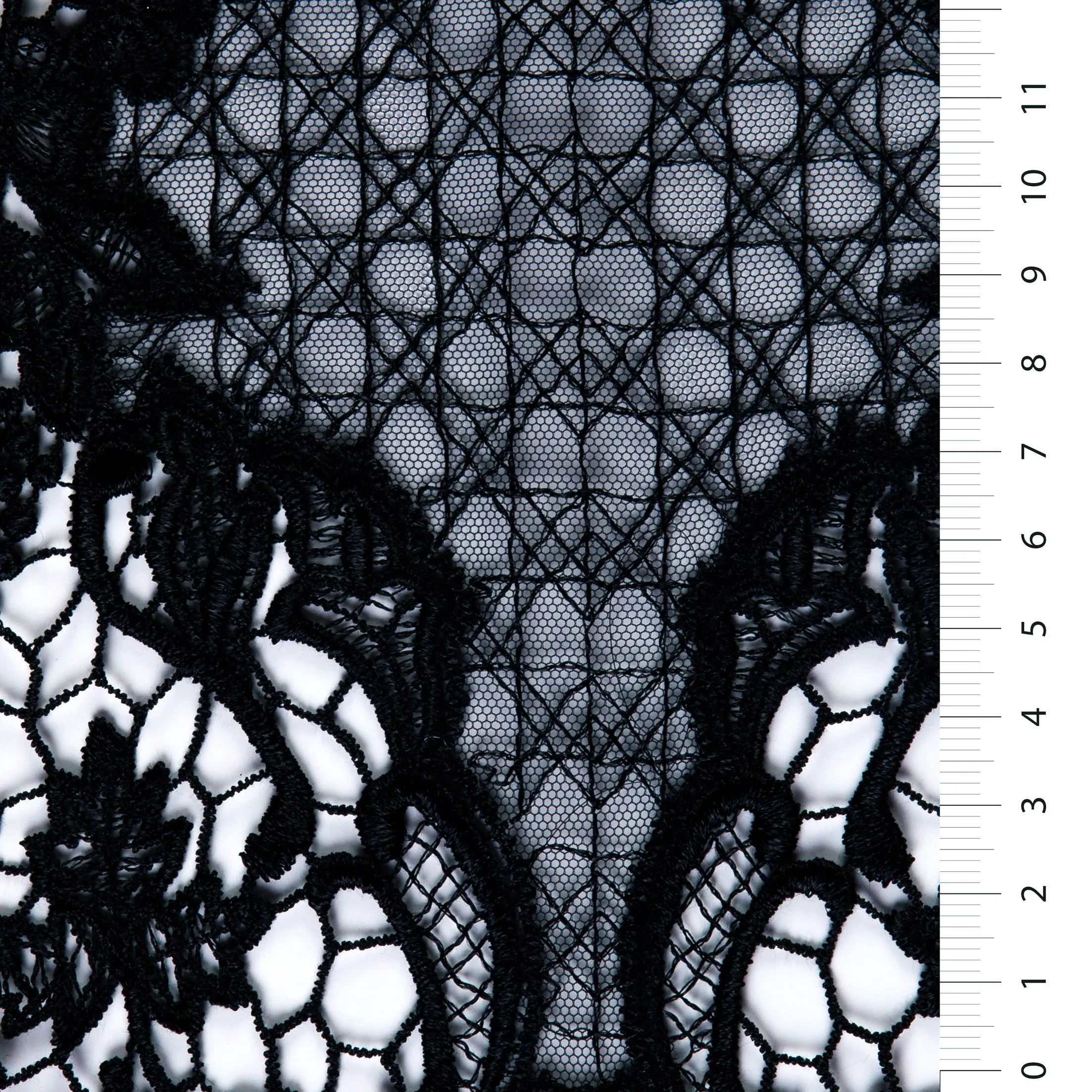 Handmade Geometric Floral Design Sequin Black Embroidery Fabric