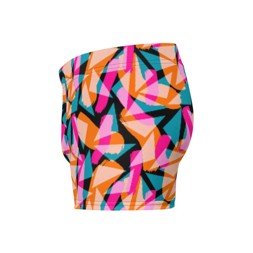 Harajuku Patterned Men's Boxer Briefs | Geometric Memphis Shadows