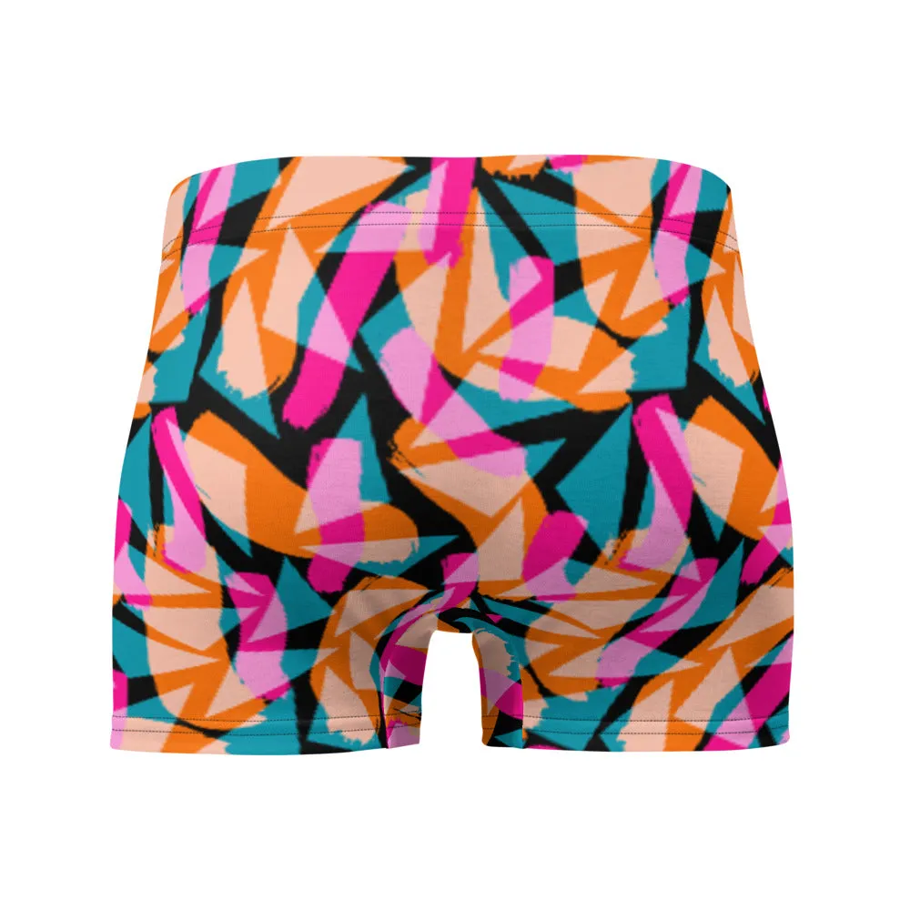 Harajuku Patterned Men's Boxer Briefs | Geometric Memphis Shadows