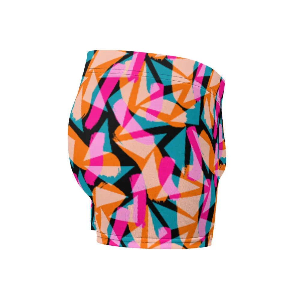 Harajuku Patterned Men's Boxer Briefs | Geometric Memphis Shadows