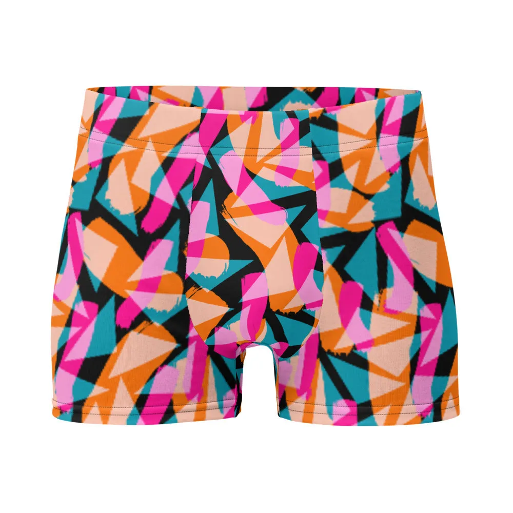 Harajuku Patterned Men's Boxer Briefs | Geometric Memphis Shadows