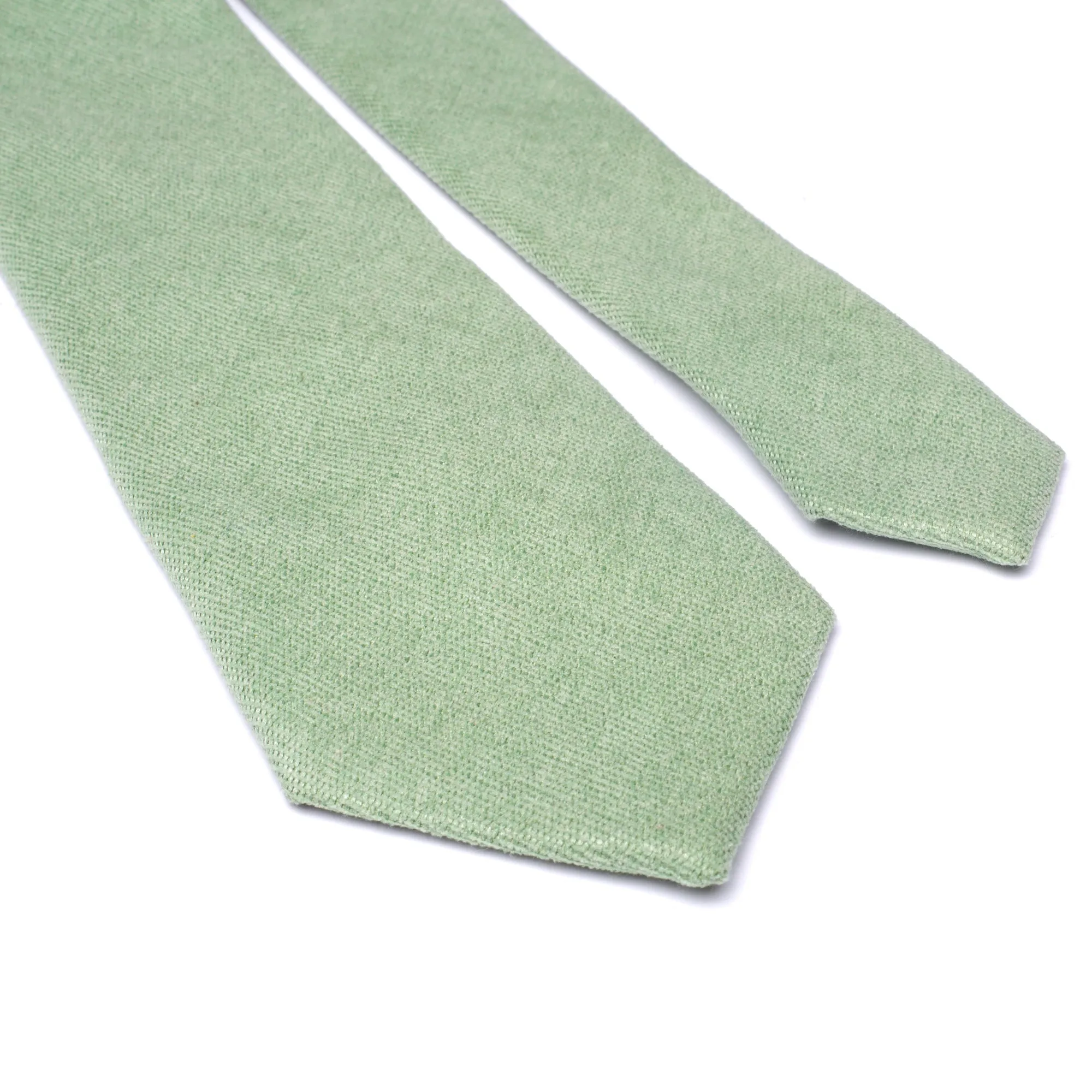 Harrison: Sage Green Cotton Blend Tie and Blue & Pink Floral Pocket Square Set
