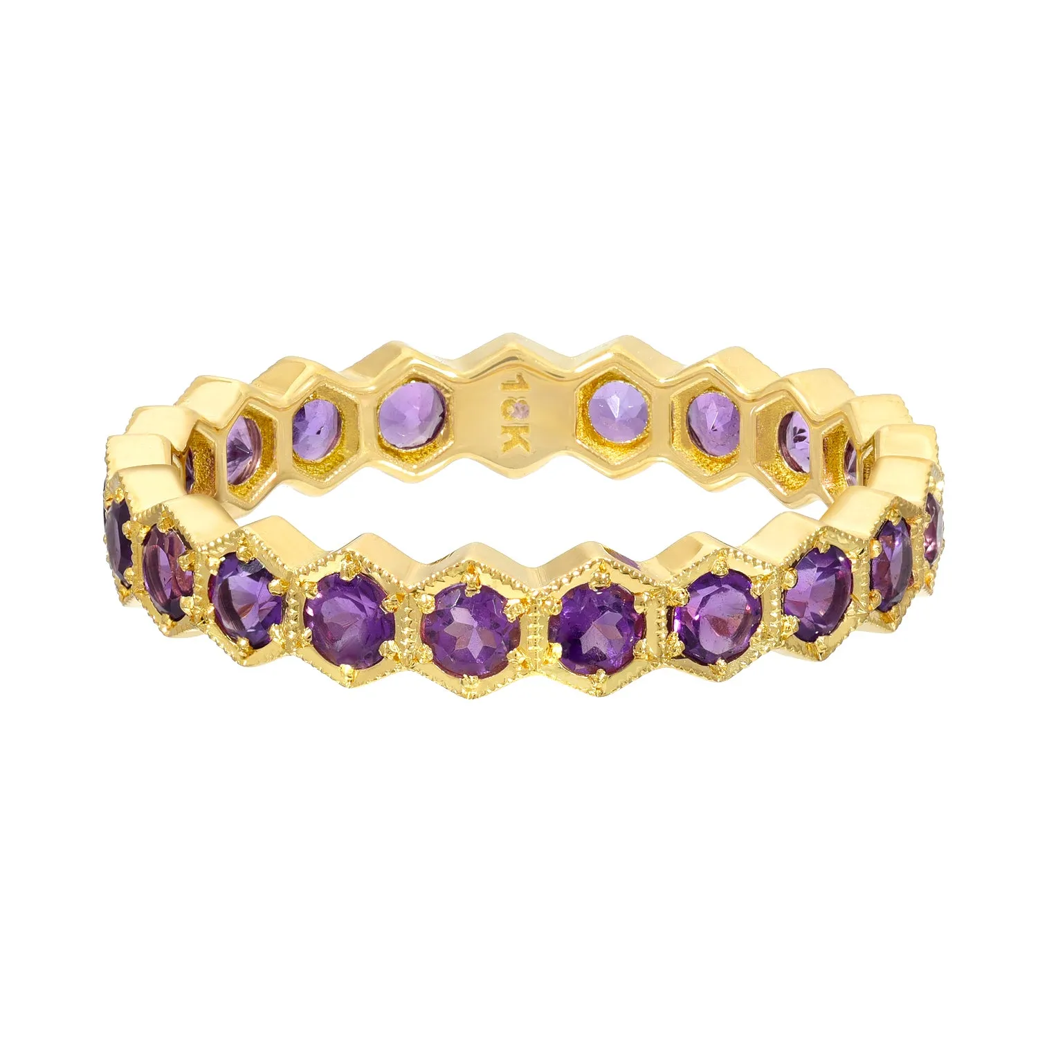 HEX BAND -AMETHYST