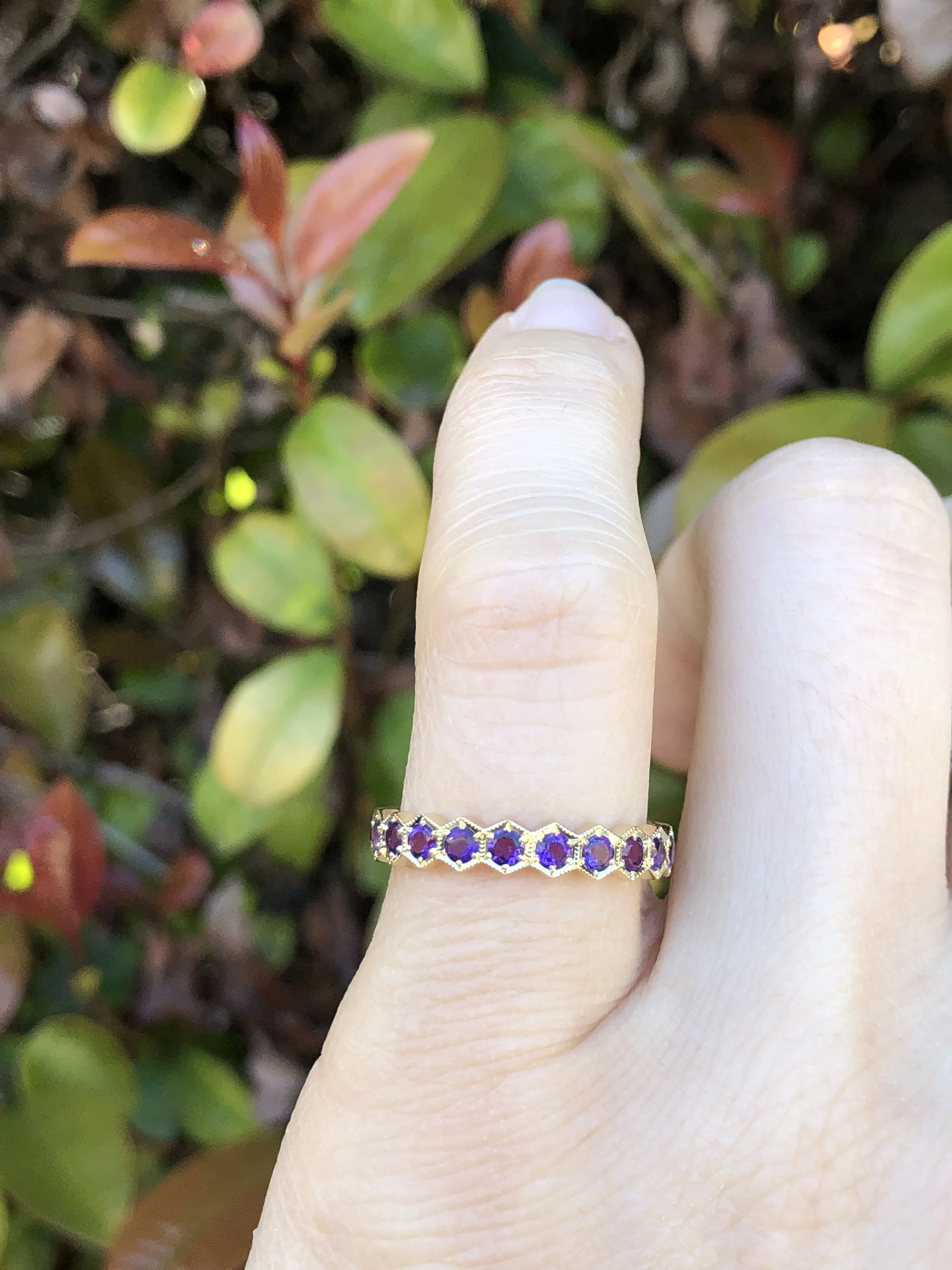 HEX BAND -AMETHYST