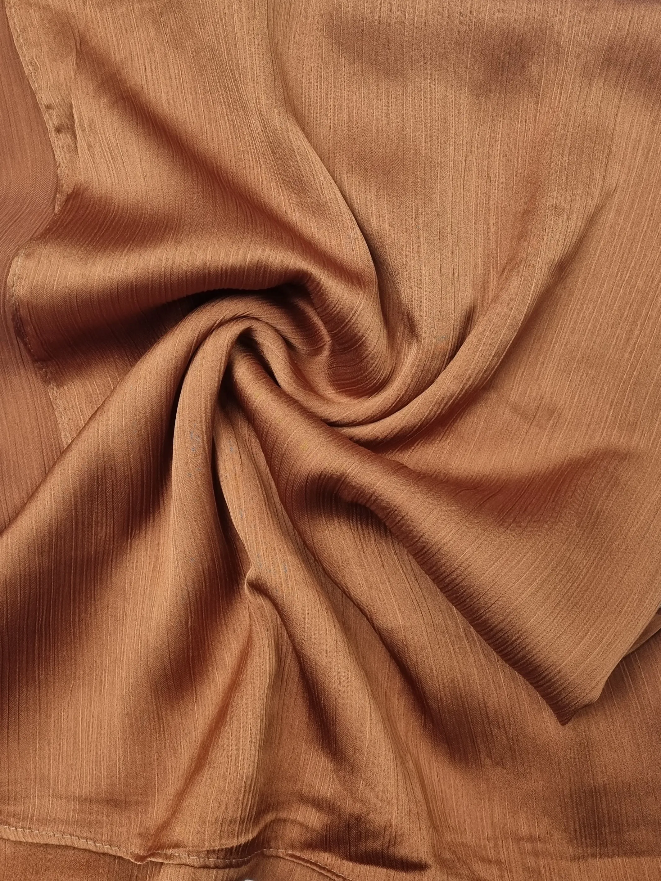 Honey Satin Hijab - Tawny