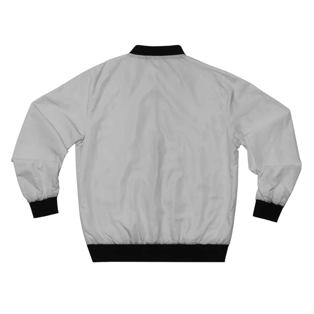 Hustle & Grow Bomber Jacket (Light Gray)