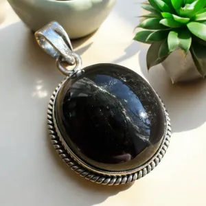 Hypersthene Solid 925 Sterling Silver Pendant