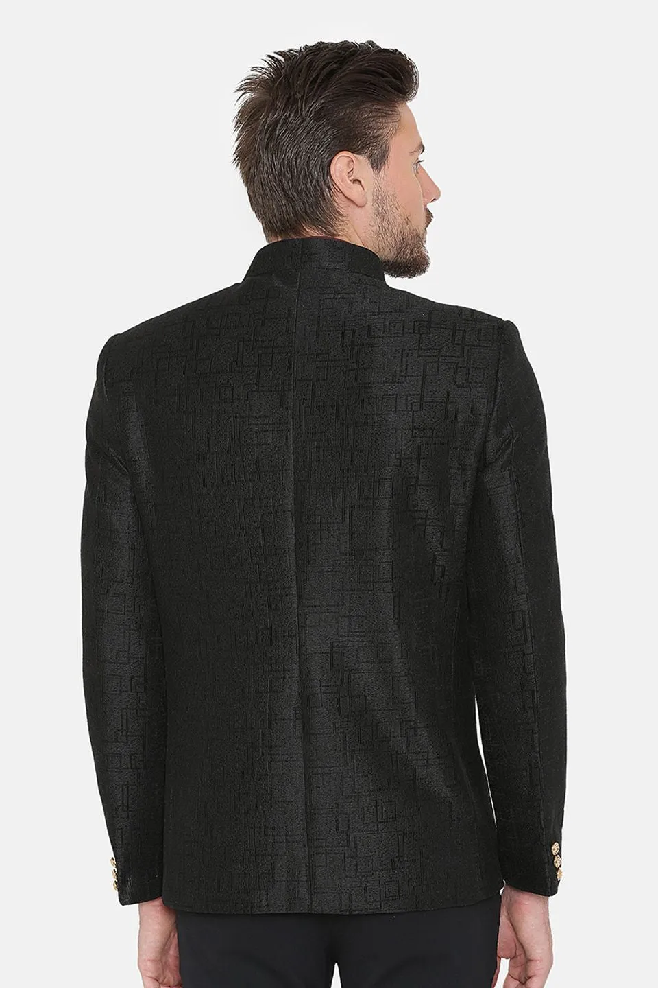 Imported Rayon Black Bandhgala