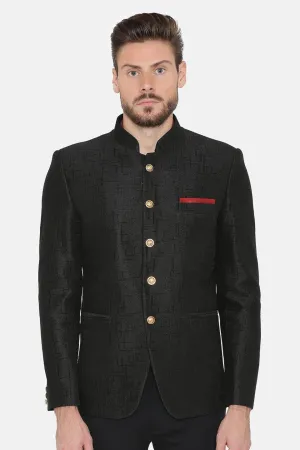 Imported Rayon Black Bandhgala