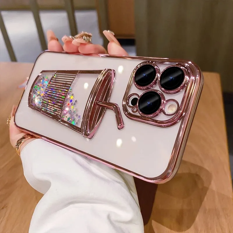 iPhone Case Quicksand Milk Tea Cup