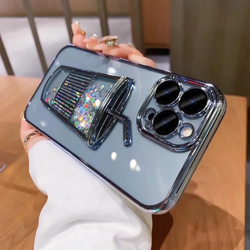 iPhone Case Quicksand Milk Tea Cup