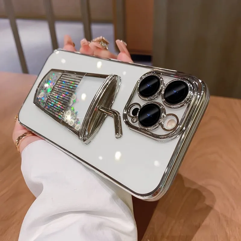 iPhone Case Quicksand Milk Tea Cup