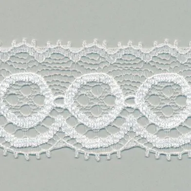Jacquard Trimming Lace #01 White