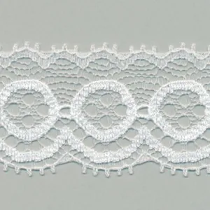 Jacquard Trimming Lace #01 White