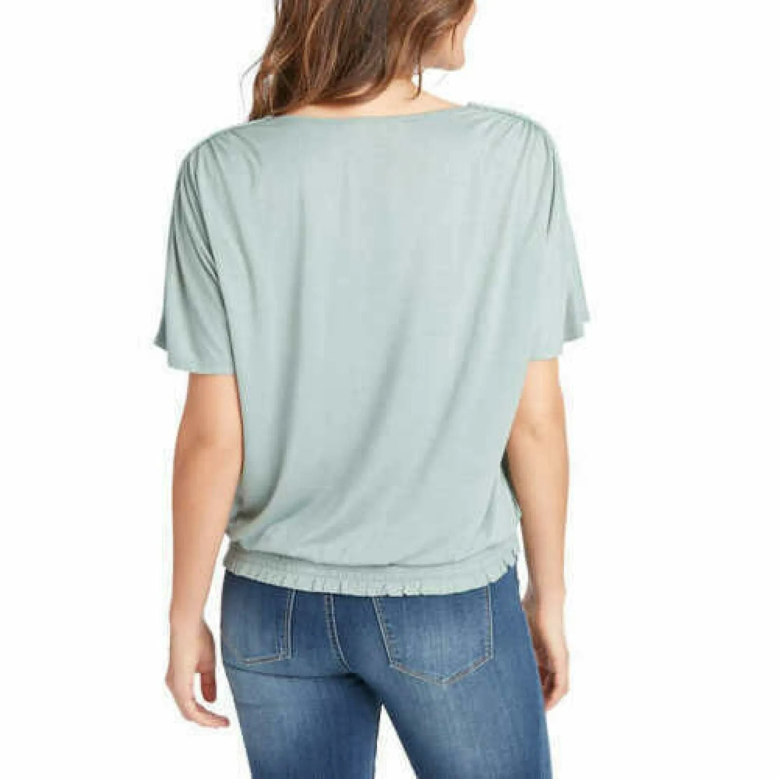 Jessica Simpson Women's Esther Ruched Bottom Short Sleeve T-Shirt