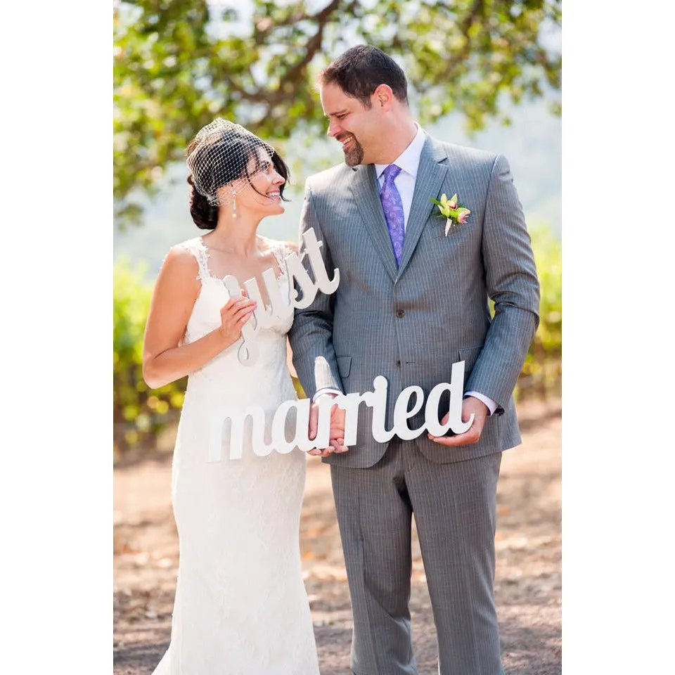 Just Married Photo Prop