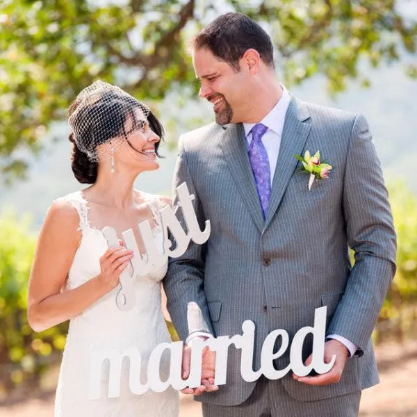 Just Married Photo Prop