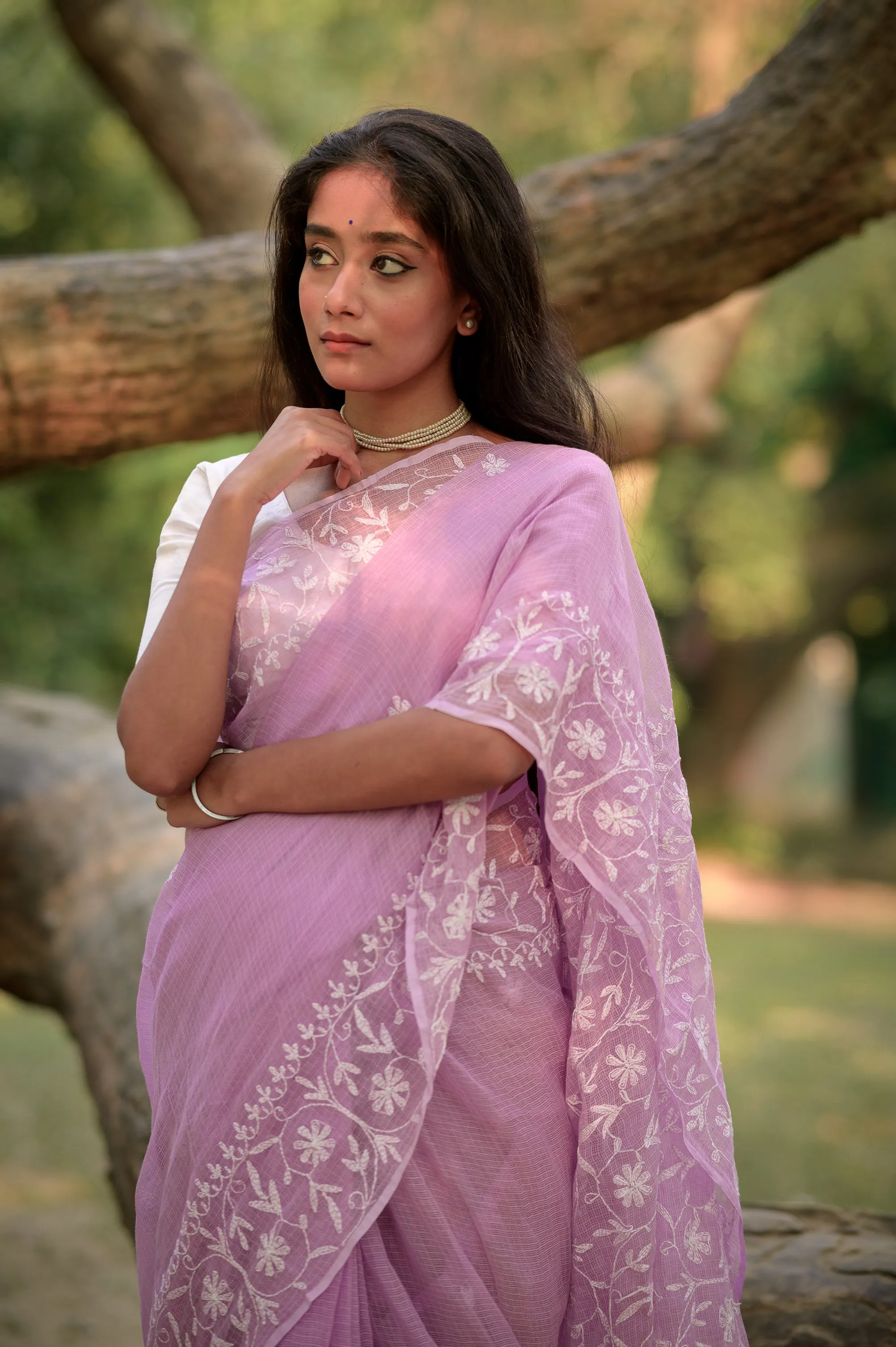 Kota Chikankari sarees - Meher - Aarzoo