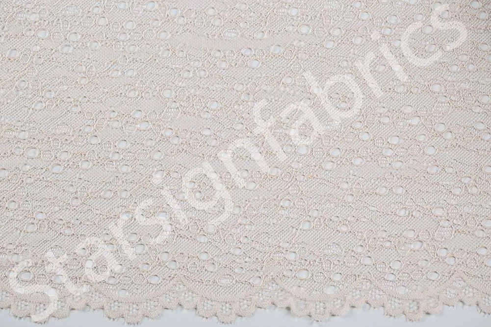 Lace Fabric with Raindrop Design