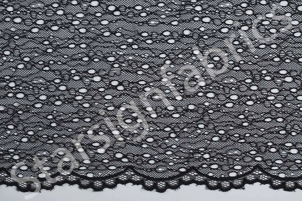 Lace Fabric with Raindrop Design