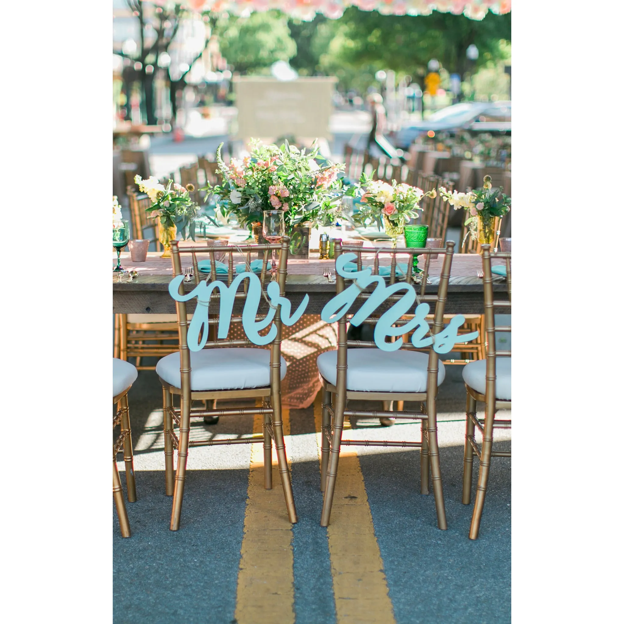 Large Mr & Mrs Chair Signs