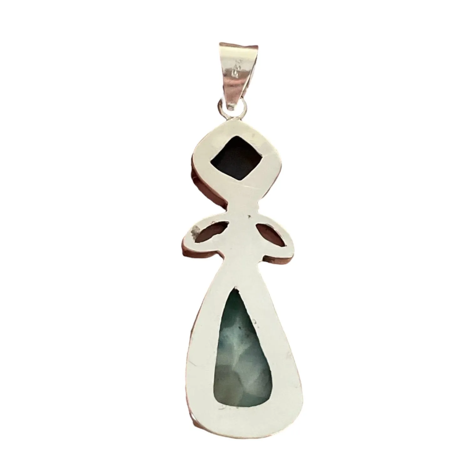 Larimar Solid 925 Sterling Silver Pendant