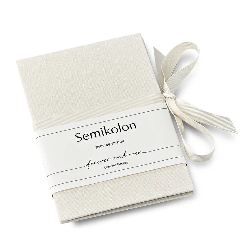Leporello Classico Wedding Addition Photo Book, Chamois Colored Linen