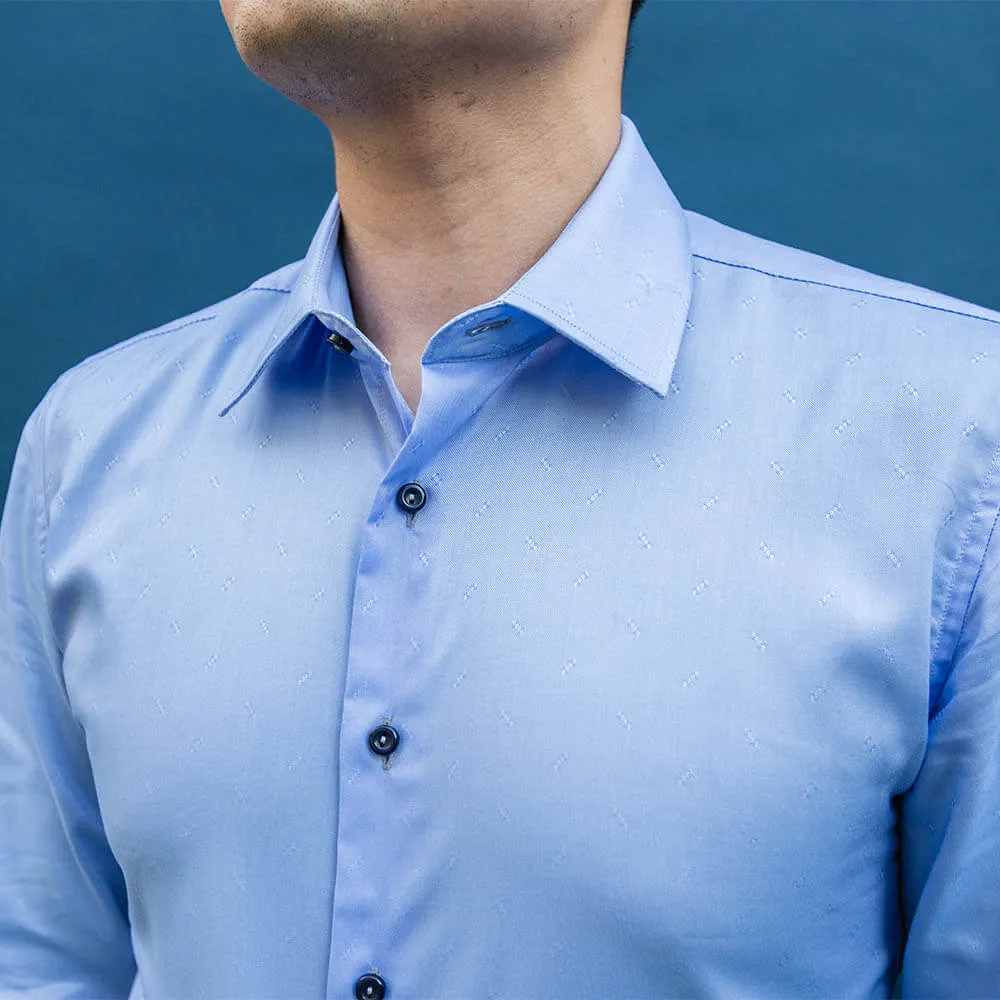 Light Blue Floral Dress Shirt | The Lotus
