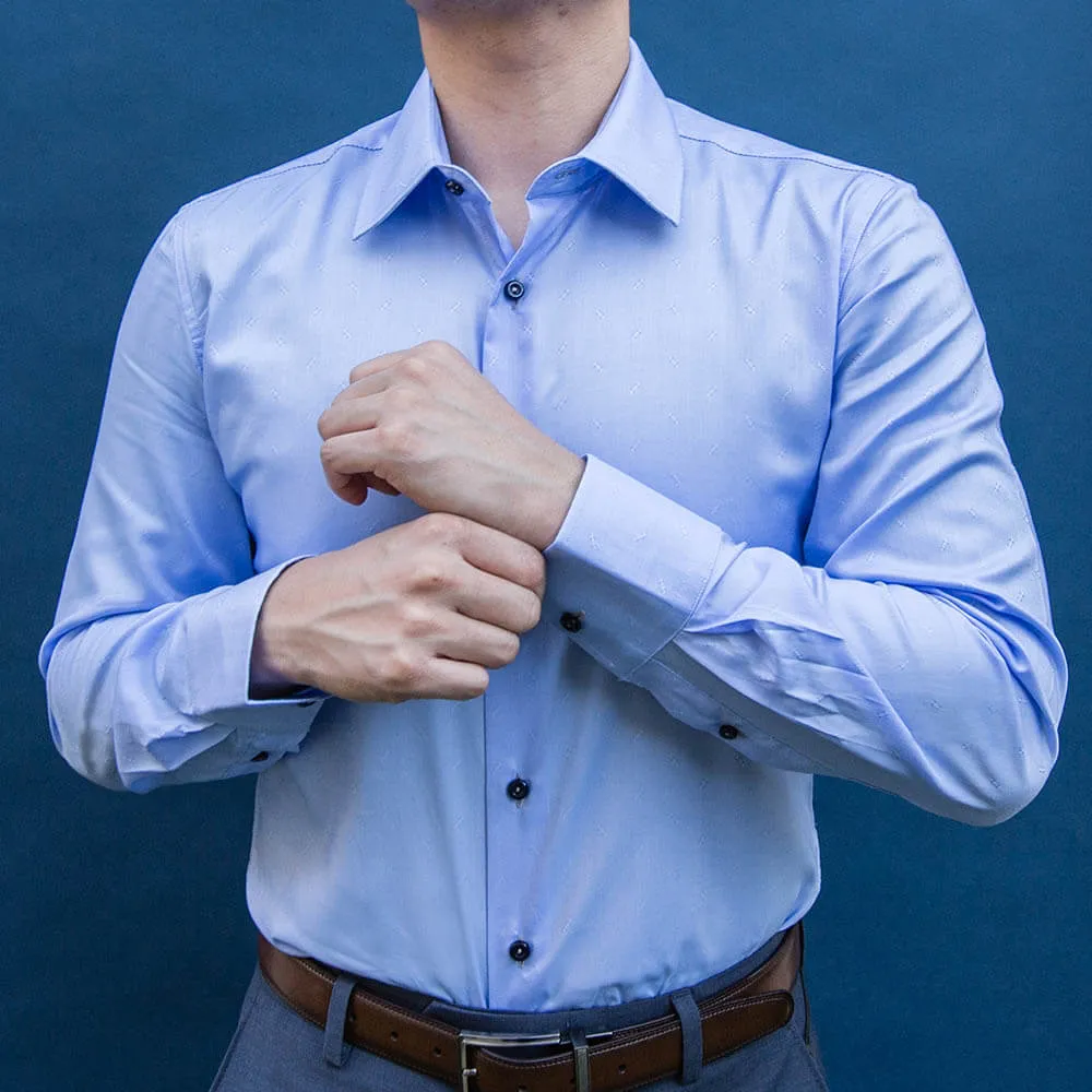 Light Blue Floral Dress Shirt | The Lotus