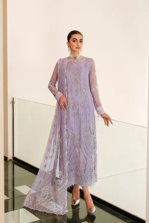 Lilac Heavily Embellished Pakistani Long Kameez Wedding Dress