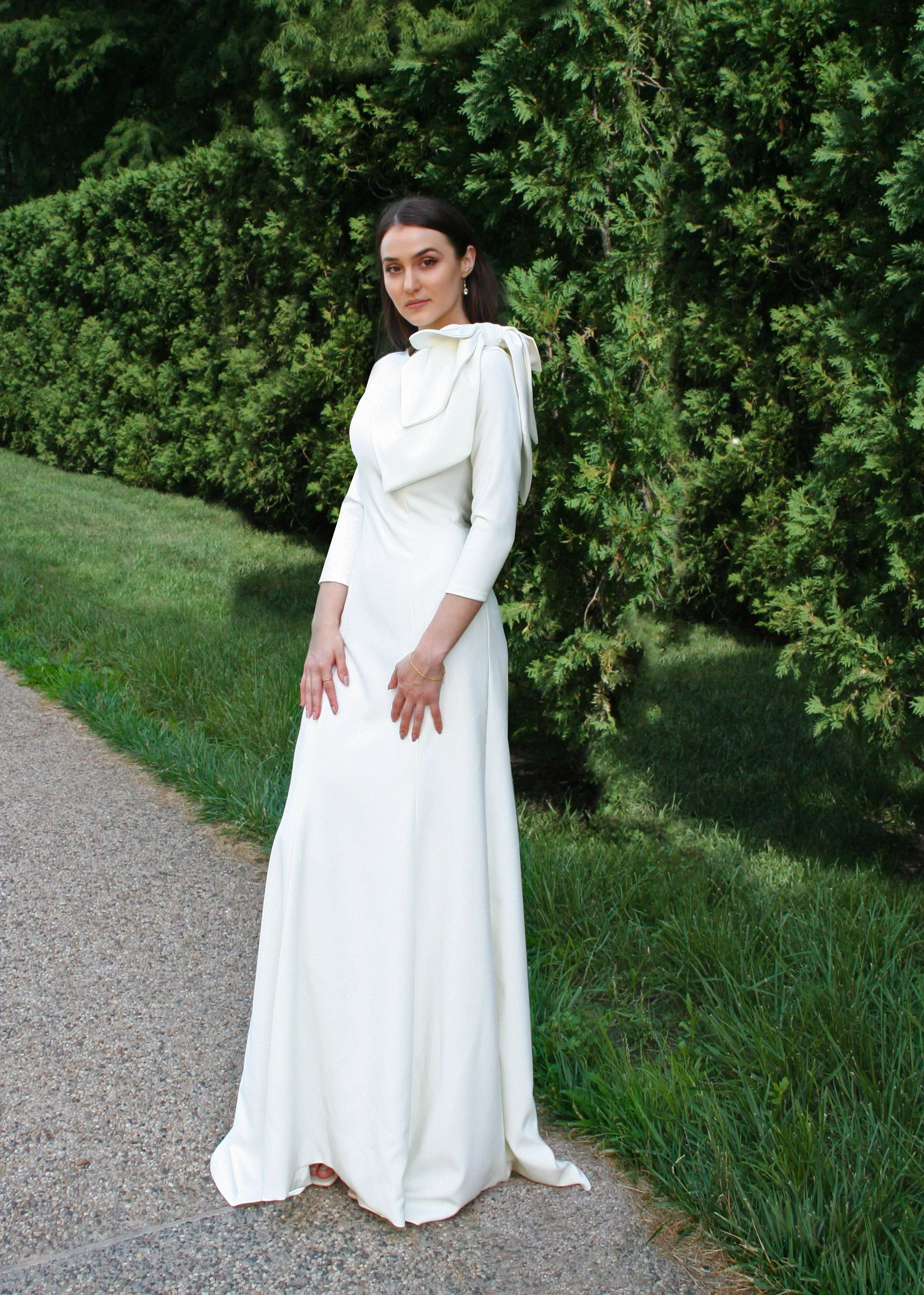 Lilinoe Gown with Large Statement Bow