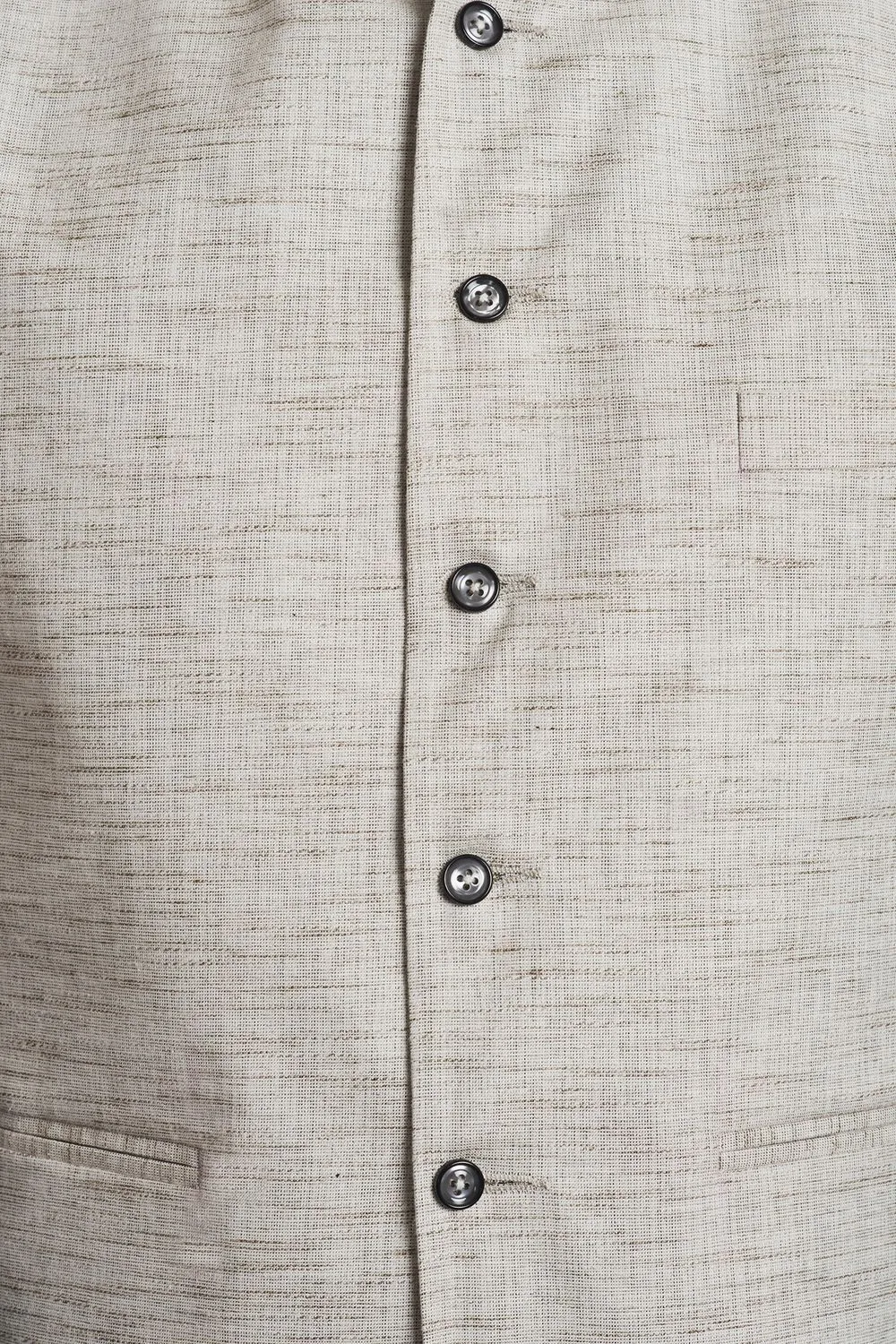 Linen Blend Beige Modi Nehru Jacket