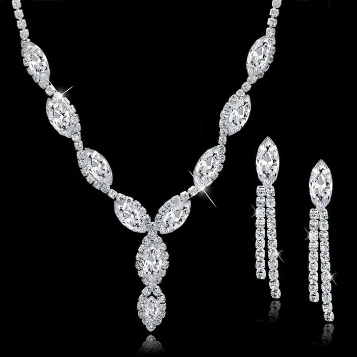 Long Tassel Statement Necklace/Earrings Set