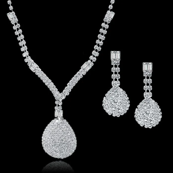 Long Tassel Statement Necklace/Earrings Set