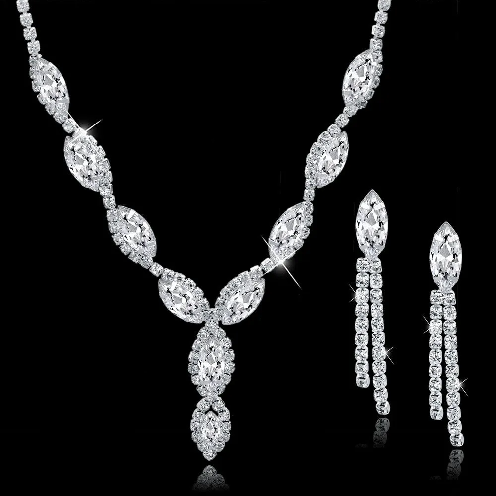 Long Tassel Statement Necklace/Earrings Set