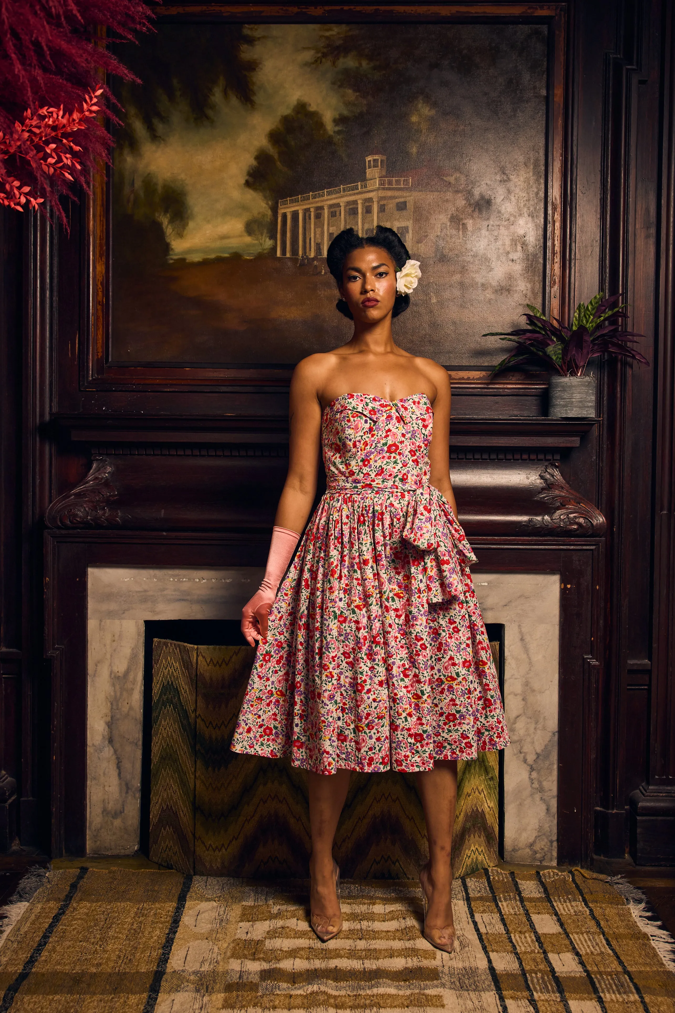Louise Strapless Dress with Bustier and Ties - Pre Order