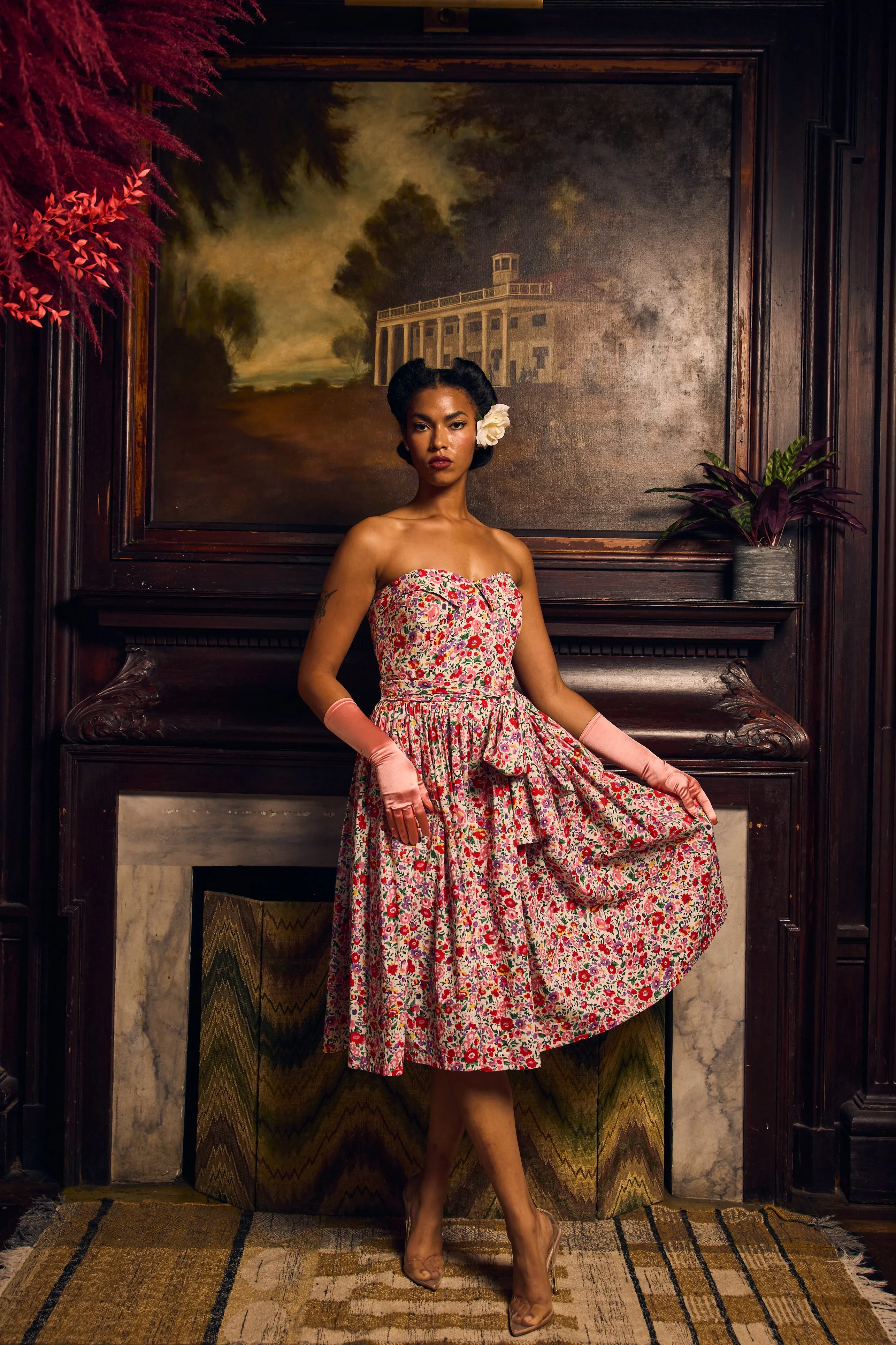 Louise Strapless Dress with Bustier and Ties - Pre Order