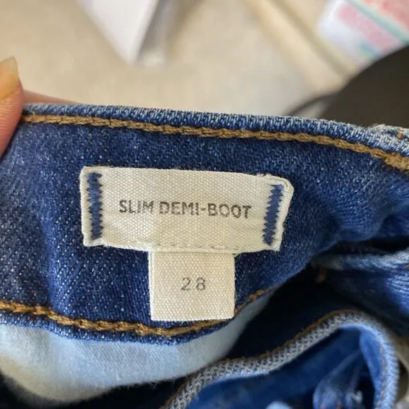 Madewell fair trade certified slim Demi boot casual everyday closet staple sz 28