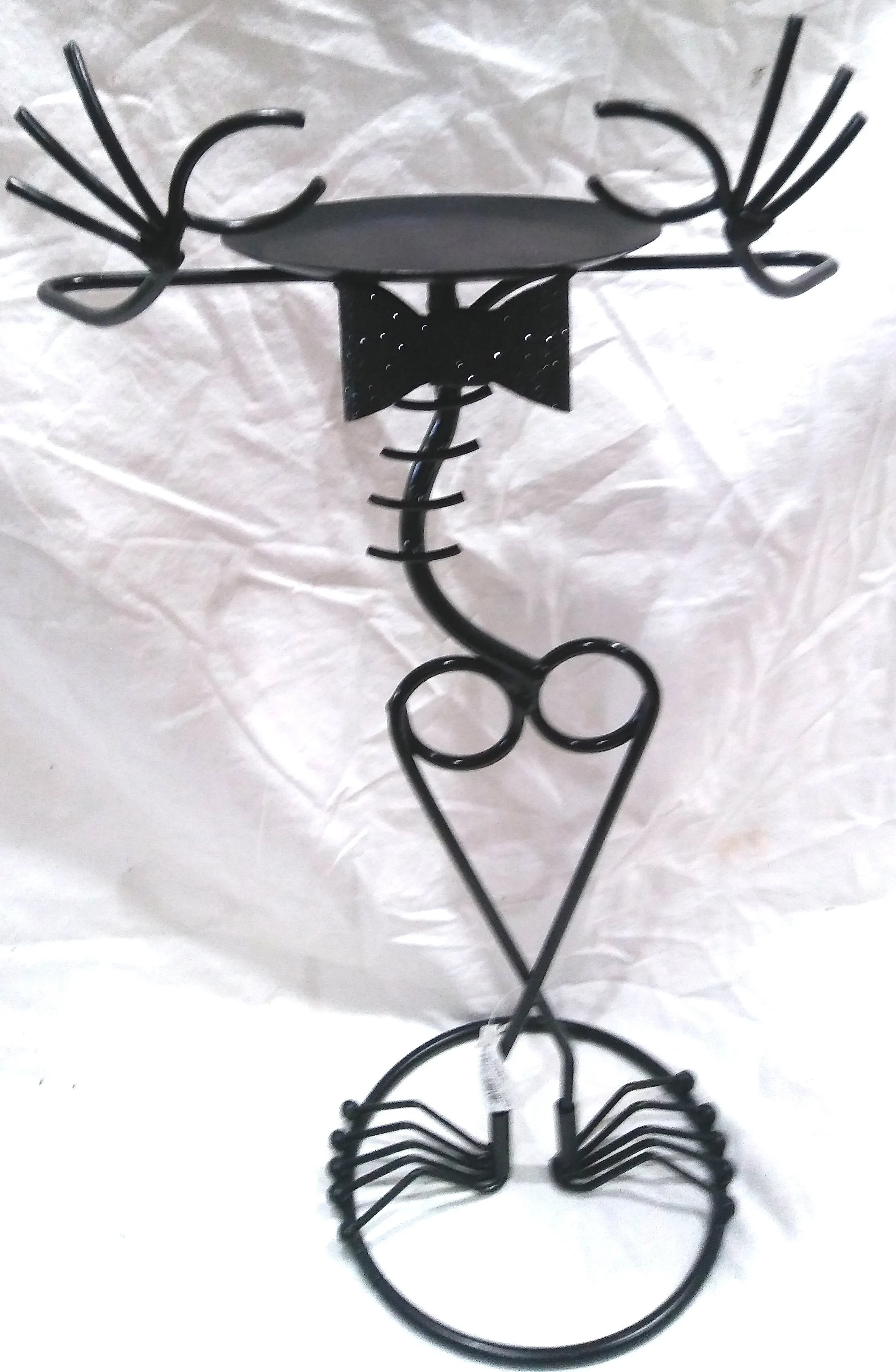 MAN SKELETON CANDLE HOLDER