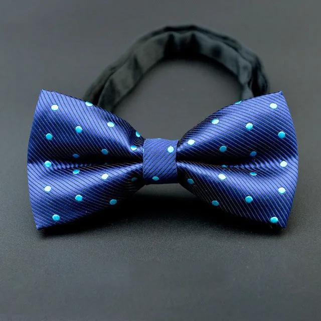 Men Bow Ties 2017 Newest Polyester Bow Tie Brand Male Polka Dot Bowtie Necktie Business Wedding Men Neckties Gravata Borboleta