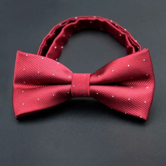 Men Bow Ties 2017 Newest Polyester Bow Tie Brand Male Polka Dot Bowtie Necktie Business Wedding Men Neckties Gravata Borboleta